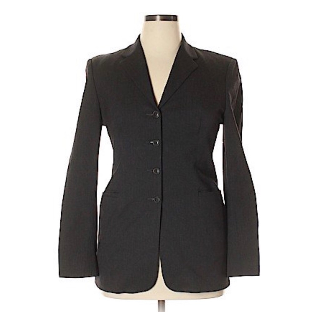 Piazza Sempione • Gray black 4 button front blazer